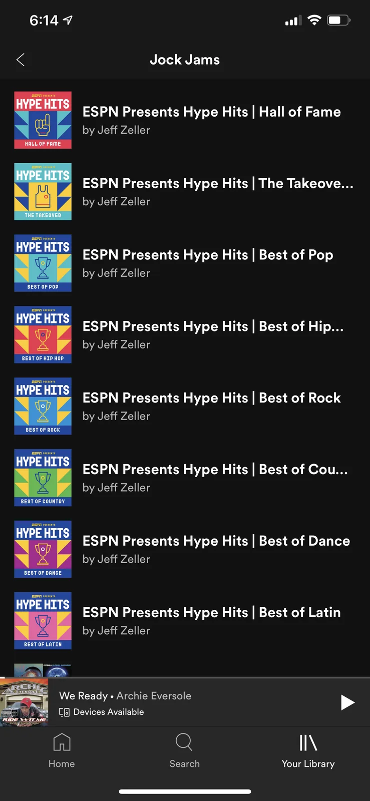 Spotify Jock Jams folder